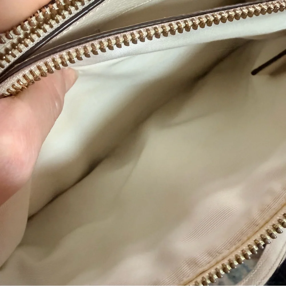 Coach Ivory Satchel with Crossbody Strap
